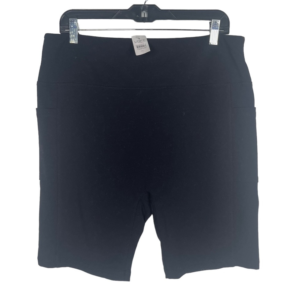 LOFT outlet legging style bike shorts with pockets black womans size XL new NWT